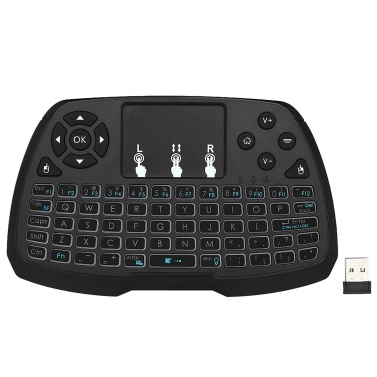 English Version 4 Colors Backlit 2.4GHz Wireless QWERT Keyboard
