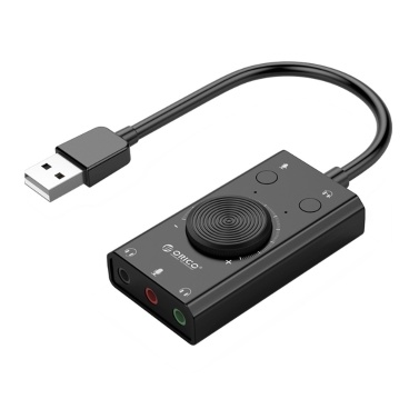 SC2 USB Sound Card External Headphone Desktop PC Notebook Audio Converter Volume Adjustable Driver-Free Plug and Play