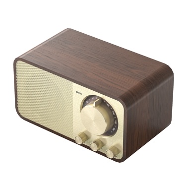 JY-66 Wooden Wireless BT5.0 Speaker Retro Classic Soundbox Super Bass Subwoofer FM Radio Support TF U Disk AUX IN Music Playback