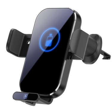 Car Mount Phone Holder Wireless Charger Fast Charging Air Vent Car Charging Holder One-touch Clamping Anti-Slip and Shock Absorption Charger Mount