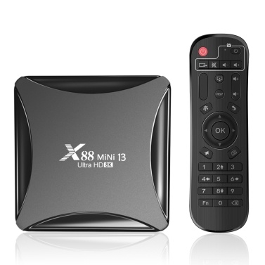 X88 MiNi 13 Android 13.0 Smart TV Box RK3528 Quad-core 4K Media Player H.265 VP9 8K Decoding 2.4G/5G Dual-band WiFi BT 2GB+16GB with Remote Control