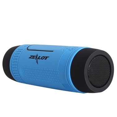 ZEALOT S1 Outdoor BT Speakers Portable Sound Box IPX5 Waterproof LED Flashlight with Microphone Support TF Card AUX Input FM Radio 4000mAh Power Bank