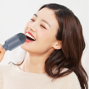soaiy MC8 Wireless Karaoke Microphone Bluetooth Speaker 2-in-1 Handheld Singing Recording Microphone Portable KTV Player Built-in Sound Card