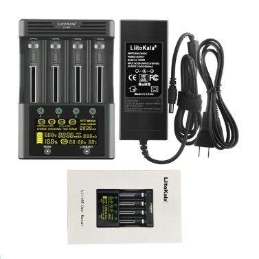 LiitoKala lii-600 Li-ion-3.7V Ni-MH1.2V Battery Charger 4 Slots Independent Charging Portable 18350 16340 14500 Battery Charger