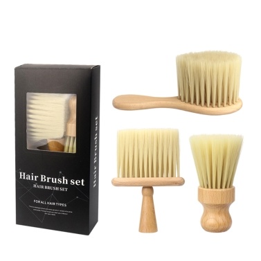 3 Packs Barber Neck Duster Brush Hair Cutting Cleaning Hairbrush Remove Loose Hair from Neckline Ears After Haircut Soft Nylon Bristles