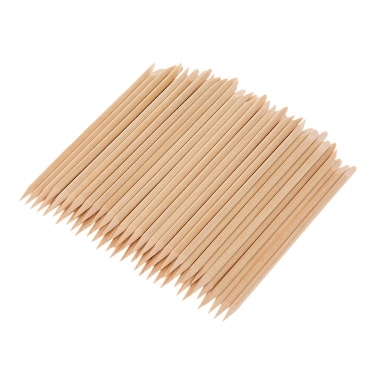 100PCS Nail Art Wood Sticks Wooden Cuticle Remover Pusher Manicure Pedicure Tool Disposable