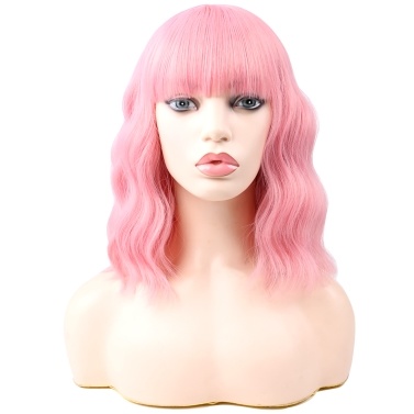 Womens Fashion Wigs with Full Head Coverage Medium Length Curly Design