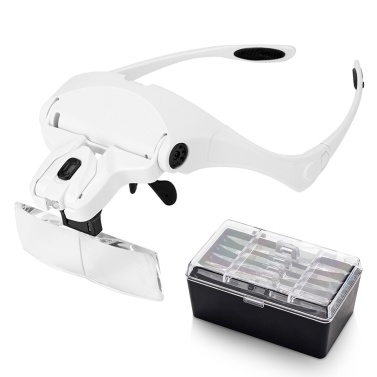 Head Mount Magnifier with 2 Led for Eyebrow Tattoo Eyelash Extensions