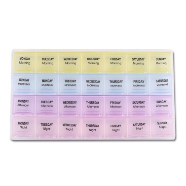 28 Grid Plastic Jewelry Ring Earrings Storage Boxes with 3 Colors Tablets Pills Nail Art Decorations Case Bead Rhinestone Organizer 22x13cm