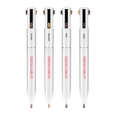 4-in-1 Eyebrow Contour Pen Waterproof Defining Highlighting Eye Brow Eyebrow Pencil Natural Brows Makeup Cosmetic Tool