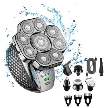 9 Head Multifunctional Shaver Electric Hair Clipper USB Charging