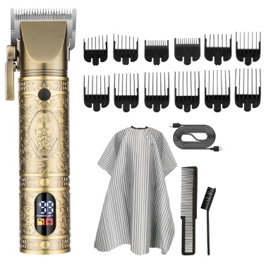 USB Cordless Electric Hair Clipper LED Display Fast Cutting Shaving Haircut Professional Styling