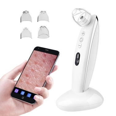 Electric Blackhead Meter to Remove Blackheads & Acne 200W Pixel 6-speed Adjustment Face Deep Cleaning with 4 Suction Heads