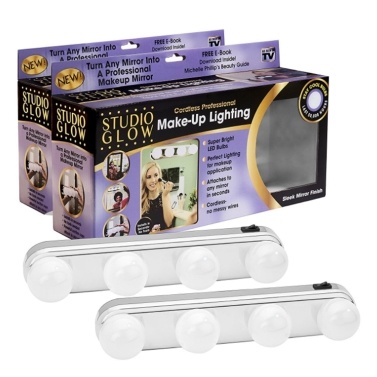 51% de rabais sur la lampe de maquillage portative Studio Glow 4 ampoules DEL pour éclairage d'appoint seulement 8,81 € sur tomtop.com + livraison gratuite 51% de rabais sur la lampe de maquillage portative Studio Glow 4 ampoules DEL pour éclairage d'appoint seulement 8,81 € sur tomtop.com + livraison gratuite