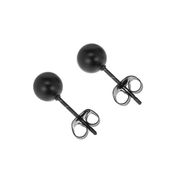 Surgical Stainless Steel Round Ball Ear Studs Earrings 5 Pair Set Assorted Sizes For Men Women