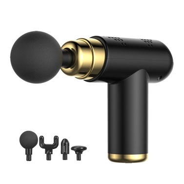Portable Fascia Massage Gun with 4 Replaceable Massage Heads 6 Vibration Speeds