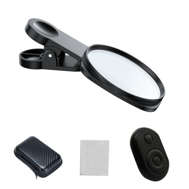 Phone Rear Camera Selfie Mirror with BT Remote Control for Selfie Vlog Live Stream