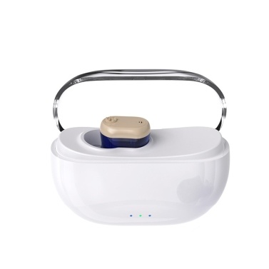 Single-ear In-ear Hearing Aids for Elderly Rechargeable Sound Amplifier with Portable Charging Case 16 Channels Intelligent Noise Reduction Adjustable Volume 15-hour Battery Life