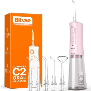 Bitvae Cordless Oral Irrigator Water Dental Flosser for Teeth