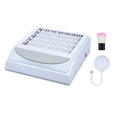 100W Nail Vacuum Cleaner Nail Dust Collector with Light Nail Polish Dust Cleaner