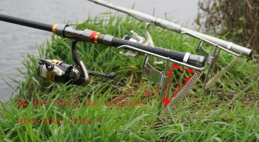 Automatic Spring Fishing Rod Holder Folding Fishing Pole Mount Bracket Ground Stand