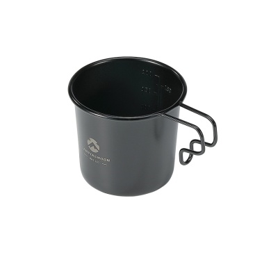 210ml Outdoor Camping Stainless Steel Sierra Cup with Black Titanium Coating Portable Camping Hiking Picnic BBQ Tableware Cookware