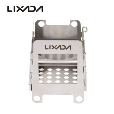 Lixada Outdoor Camping Portable Stainless Steel Lightweight Folding Wood Stove