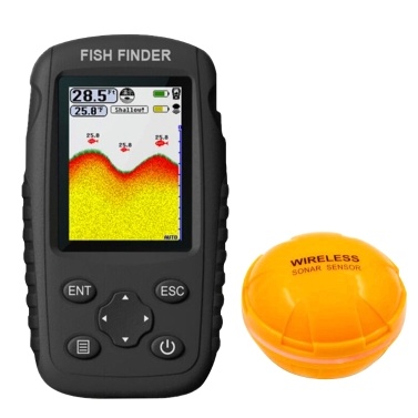 Portable Rechargeable Handheld Fish Finder Wireless Sonar Sensor Depth Locator