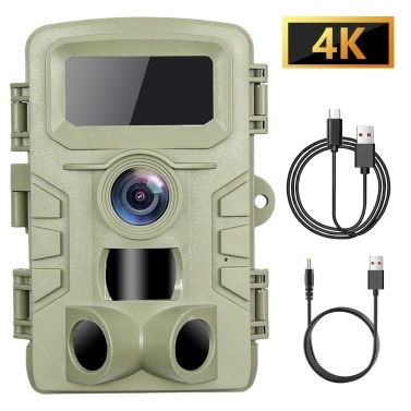2.0 inch LCD 46 LED Infrared Night Vision 48MP 4K Hunting Camera 0.3-0.6s Trigger Time Trail Camera 120° PIR Sensor