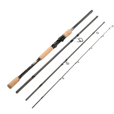 4 Abschnitte Carbon Fiber Tragbare Baitcasting Spinning Angelrute Medium Rod Angelrute für Salzwasser und Süßwasser