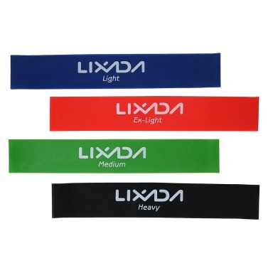 Lixada 4 STÜCKE Sport Übung Widerstand Loop Bands Set Elastische Booty Band Set für Beine und Krafttraining