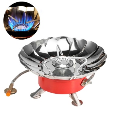 Lixada Windproof Piezo Ignition Gas Stove