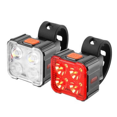 Rechargeable Bike Lights Set Front and Rear Waterproof Bike Lights for Night Riding