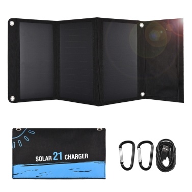 21W/28W Portable Solar Panel Charger 25% Solar Energy Conversion Rate IPX5 Waterproof Compatible with Various Fast Charging Protocols