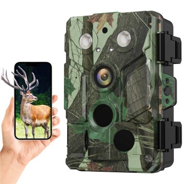 Wildlife Camera Motion Activated 32MP 1080p Video Infrared Camera IP66 Waterproof WiFi APP Control Trail Camera PIR Sensor Hunting & Trail Cameras