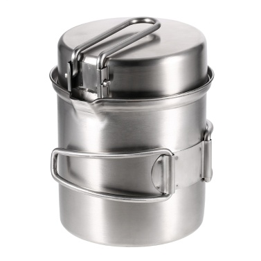 Portable Camping Stove Combo Wood Burning Stove and Cooking Pot Set for Outdoor Backpacking Fishing Hiking
