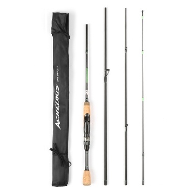 Portable Travel Spinning Fishing Rod 6.8FT Lightweight Carbon Fiber 4 Pieces Fishing Pole