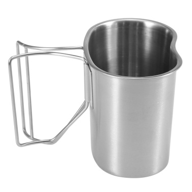Portable Stainless Steel Military Canteen with Cup Set for Outdoor Camping Hiking Backpacking Picnic Survival