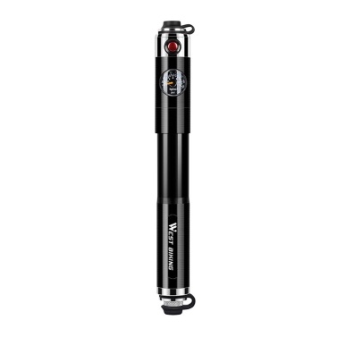 WEST BIKING Portable Bike Pump with Gauge High Pressure Hand Pump Air Pump for Bike Tire Inflator Cycling Accessories Bicycle Pump 160PSI