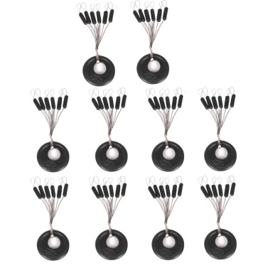 10pcs Fishing Stoppers Black Rubber Stopper Fishing Space Beans Carp Fishing Float