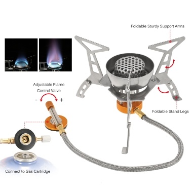 Lixada 3200W Outdoor Foldable Camping Cooking Gas Stove