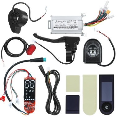 Electric Scooter 30V 350W Brushless Motor Controller Set with Digital Display Headlight Taillight Electric Scooter Accessory Replacement