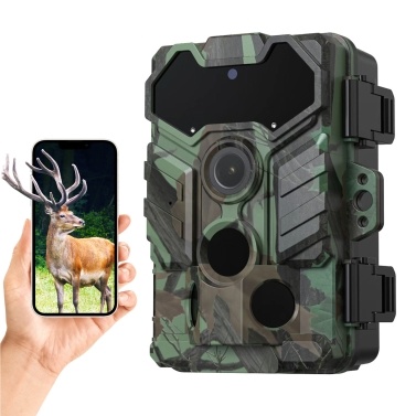 Hunting & Trail Camera 32MP High Clear Infrared IP66 Waterproof WiFi APP Enabled PIR Motion Activated Wildlife Camera Motion Activated