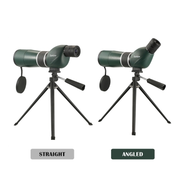 20-60x60 Straight / Angled Spektiv mit Stativ Portable Travel Scope Monocularteleskop mit Stativ Tragetasche für Vogelbeobachtung Camping Backpacking