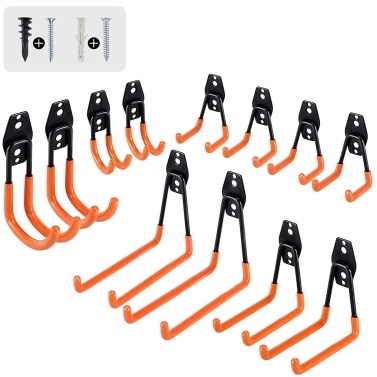 Garage Hook Heavy Duty Tool Hangers Wall Mount Garage Organizer Rack Hook Holder for Bicycles Ladder Hose Skateboard