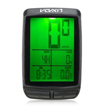 Lixada Wireless Bike Cycling Computer Bicycle Speedometer Odometer with LED Backlight