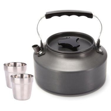 Outdoor Teapot with Cup Stainless Steel Rustproof Anti-corrosion Tableware Set Kettle Camping Pinic Hiking