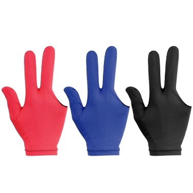 3pcs/6pcs 3-finger Cue Gloves Elastic Open Pool Gloves for Left Hands and Right Hands