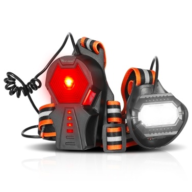 WEST BIKING Outdoor Sport Light IPX4 Waterproof USB Rechargeable Flashlight LED Night Chest Lamp Running Cycling Accessories