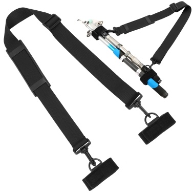 Fishing Rod Strap Belt Adjustable Fishing Rod Pole Holder Shoulder Belt Carry Strap Sling Band with 2 Fixing Strap Fishing Rod Tackle